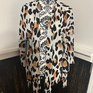 Peach Love California Animal Print Cardigan